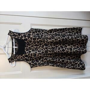 Kensie Women's Leopard Print Sleeveless Dress Size XL